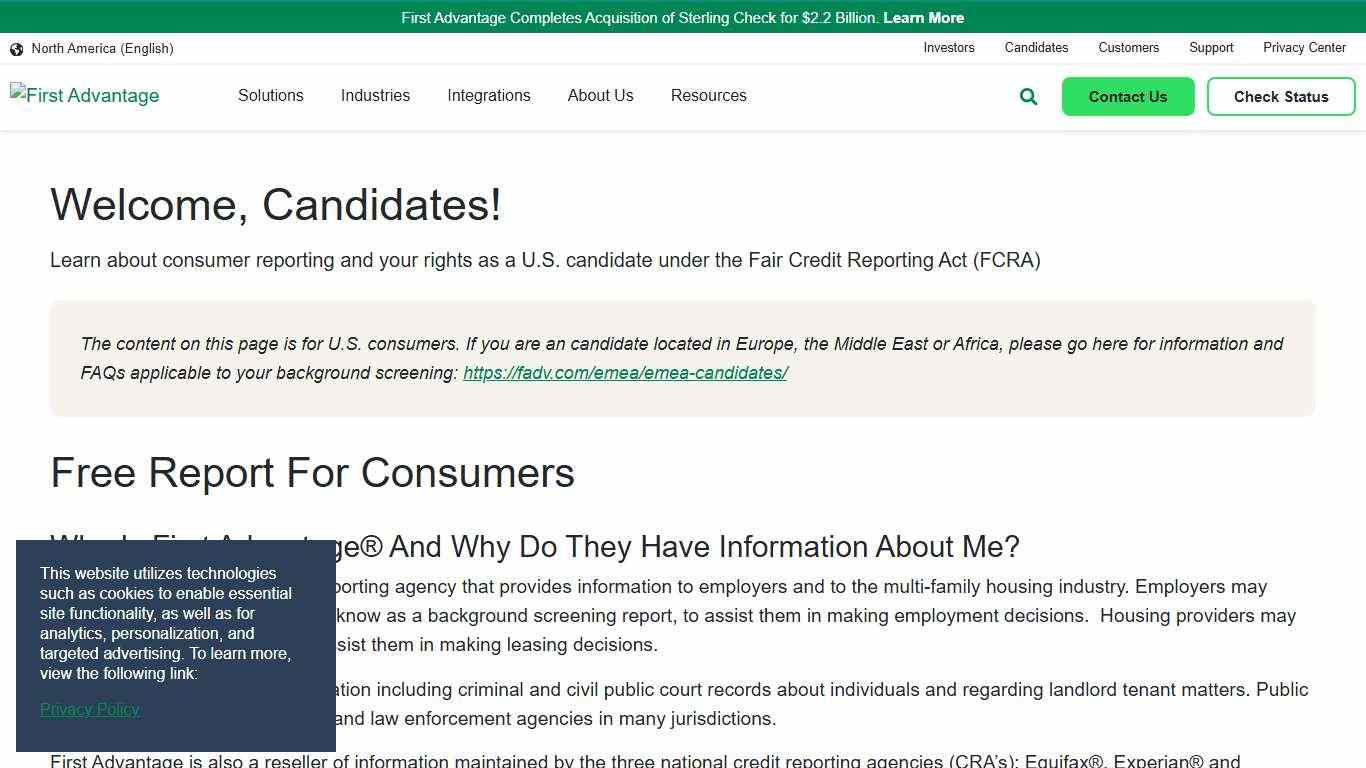 Candidates First Advantage